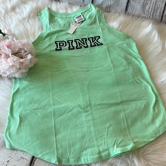 Victoria's Secret PINK Slit Back Everyday Tank Top Tee Shirt - Picture 1 of 3